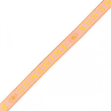 Ribbon text "Sunshine" Yellow-pink